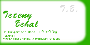 teteny behal business card